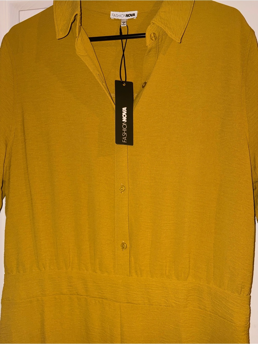 Fashion Nova Chartreuse Wide-Leg Jumpsuit - Picture 3 of 4